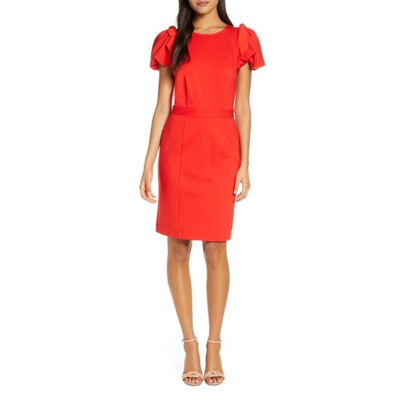 Rachel Parcell Dresses & Skirts - NEW Rachel Parcell Red Bow Shoulder Sheath Dress